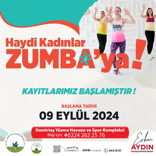 Kadınlar İçin Zumba Dersleri Başlıyor
