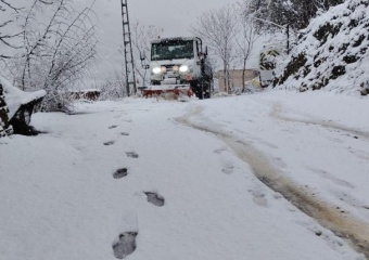 Osmangazi’nin Yüksek Kesimlerinde Kar Mesaisi