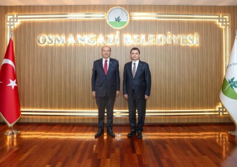 Başkan Erkan Aydın, KKTC 5. Cumhurbaşkanı Ersin Tatar'ı Ağırladı