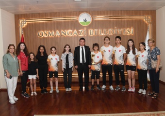 Türkiye İkincisi Sporculardan Başkan Aydın’a Ziyaret