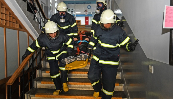 Osmangazi’de Gerçeğini Aratmayan Yangın Tatbikatı