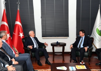 Büyükşehir Belediye Başkanı Mustafa Bozbey’den Başkan Aydın’a Ziyaret