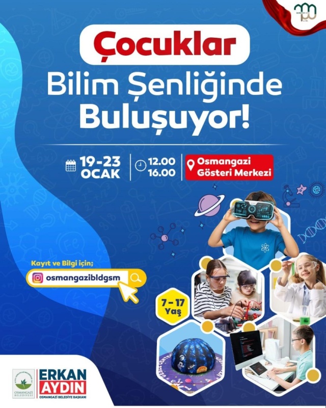 Osmangazi’de Çocuklar ve Gençler Bilimle Buluşacak